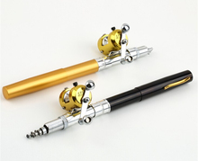 Mini Pen Fishing Rod Shape Portable Pocket Aluminum Alloy Hard Fish Spinning Stream Rod Pole With