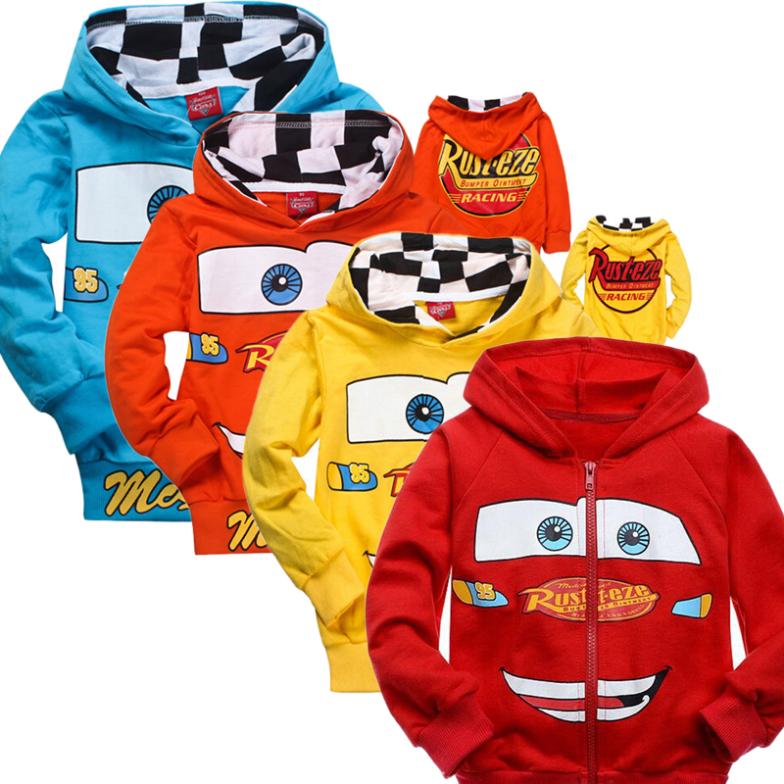 2015 New Pixar Cars Children Boys Autumn Hoodies Jacket Sweatershirt Clothes For Kids Free Shipping Retail