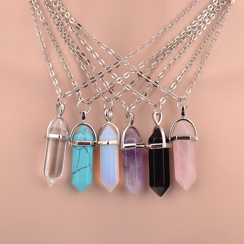 crystal stone necklace