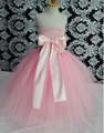 fashion high qulaity hand made crochet tutu style flower girls pink dress kids