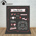 Wedding Background Vintage Party Invitation Love Blackboard Template Graphic Chalkboard Save the date Doodle backdrops