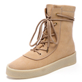 Plus Velvet Design Superstar Couple Snow Boots Outdoor Durable Warm Women Martin Boots Chaussure Women Lace