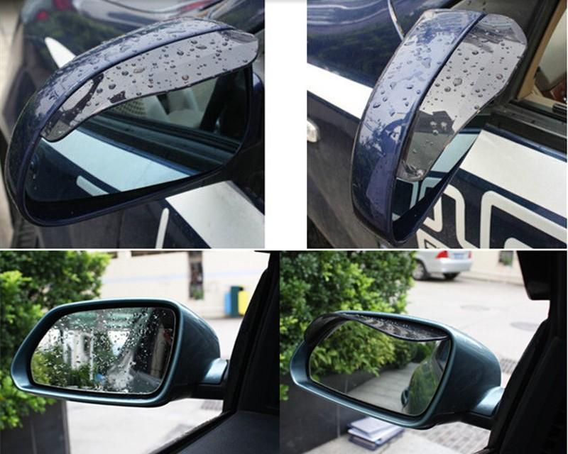 2 pieces lot universal Car Rear View mirror Rain Shield Flexible Guard car sticker styling