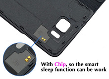 Thin Smart View Auto Sleep Wake Shell With Original Chip Flip Leather Case Back Cover For