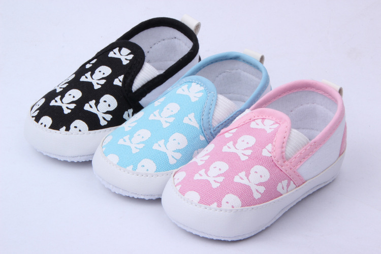Fashion First Walkers Spring Autumn Baby Shoes Cool Skull Antiskid Baby Walker Toddlers Shoes Baby