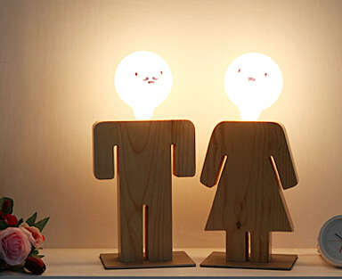 Lámparas de mesa de madera tallada escultura luces nuevo diseño ...