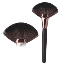 Pro Makeup Blush Brush Large Fan Goat Hair Face Powder Foundation Cosmetic Tool 