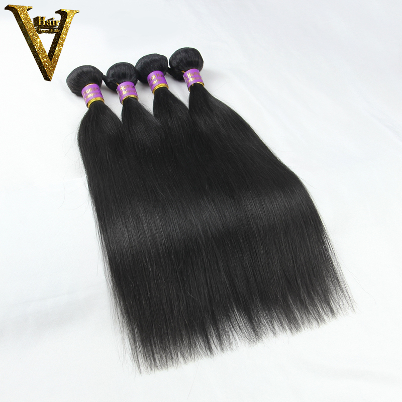 Free Shipping Wholesale Malaysian Straight Human Hair Grade 5A Unprocessed Virgin Malaysian Hair Mixed length 4 Pcs Lot