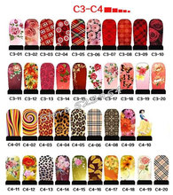 Fashion Designs Hot Water Transfer Nail Stickers 50sheets Full Cover Flowers Bow Foils Polish DIY Nail