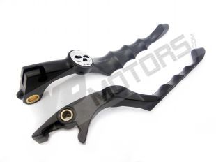 BLACK SKULL ZOMBIE BRAKE CLUTCH LEVER Fit For Honda Shadow 1100 all models 1997 98 99