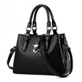 Solid Color Occident Style Women Handbag Imported PU Embossed Leather Shoulder Bag Ladies Fashion Casual Handbag