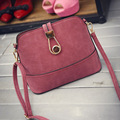 The new 2016 fashion leisure bucket square ladies bag scrub a variety of solid color single