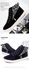2015 wholesale Fashion New Winter Men Front Lace Up Casual Ankle Boots Winter Sport Men Shoes