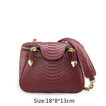 2015 New Style Fashion snake skin PU leather messenger bags women handbag designer brand high quality