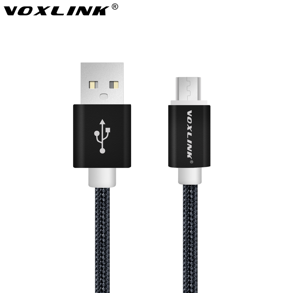 Voxlink 2А Micro USB Кабели 0.5 М 1 М 2 М 3 М с Металлической Оплеткой шнур Синхронизации Данных Провод Зарядного Устройства Для Samsung Galaxy HTC Xiaomi Android телефоны