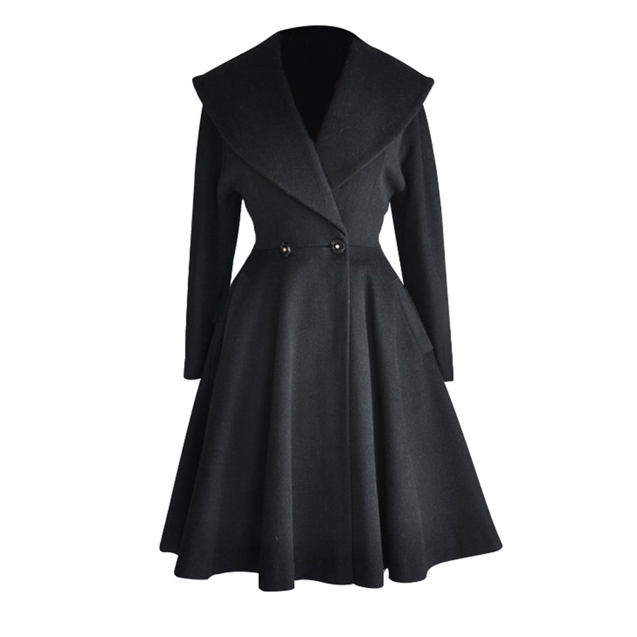 Daroch 2015 New Winter Overcoat Double Breasted Women Trench Wool