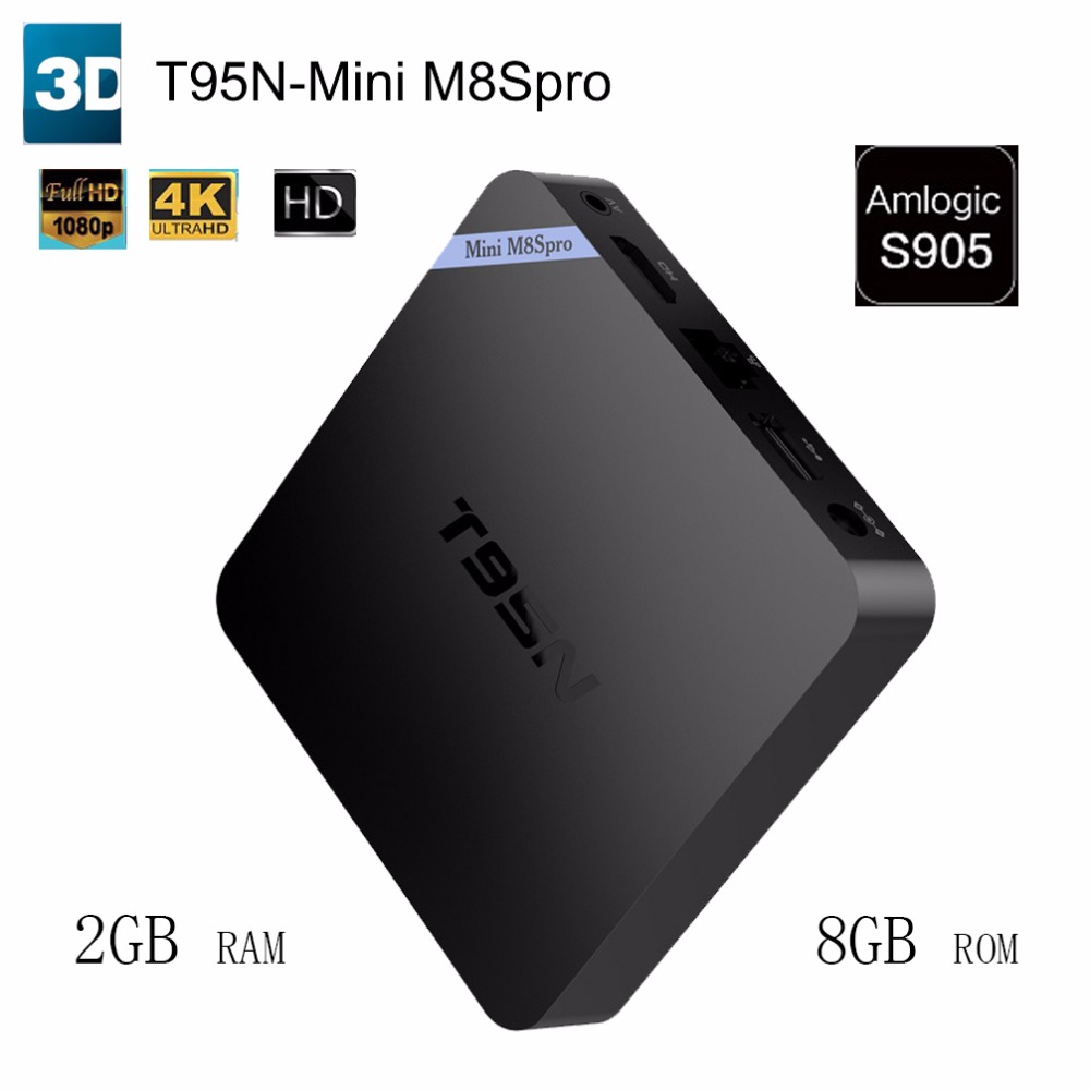 New Mini M8S Pro TV Box Set-top Box Amlogic S905 Android 5.1 Quad Core WiFi Bluetooth 4.0 2GB RAM 8GB Smart Media Player