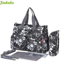 5 PCS SET 2016 Baby Nappy Bags Diaper Bag Mother Shoulder Bag Fashion Maternity Mummy Handbag