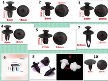 20PCS Door, bumper cover ,Toyota Renault VW automotive fastener plastic auto fastener clip rivet,auto fasteners for cars
