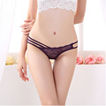 Hollow perspective gauze bandage sexy ladies underwear the temptation transparent lace low waist briefs lingerie panties