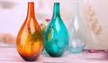 Zakka Nordic style ocean blue bubble glass vases Hand blown flower vases table vase Home Decoration