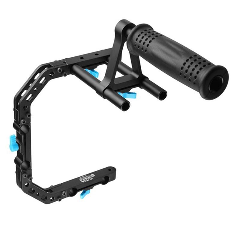Portable-New-FOTGA-DP3000-C-Shape-Bracket-Cage-Top-Handle-Grip-Support-Follow-Focus-For-15mm