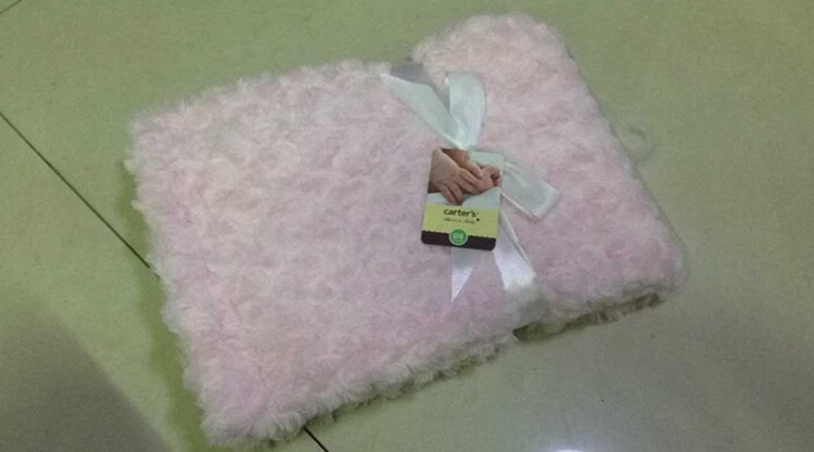 Rose Velvet Baby Blanket High Quality Baby Swaddle Wrap Swaddling Winter Warm Brand Bedding Soft Infant Crochet Blanket (5)
