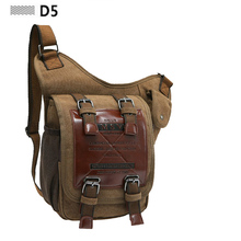 Synthetic Leather Men Canvas Bag Outdoor Travel Tactical Leg Bag Pack Coffee Black Army Green Shoulder Bag Man Messenger Bags