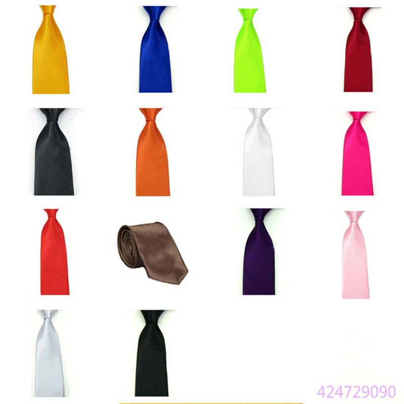 Fashions Men tie Solid Color Tuxedo Classic Pre Wedding Satin Width Necktie JC0004