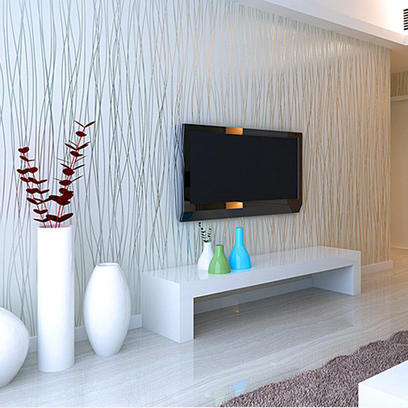 Modern Striped Wallpaper All-Match PVC Waterproof Wall Paper Rolls Dormitory Living Room Bedroom Background Wallpaper # 706615