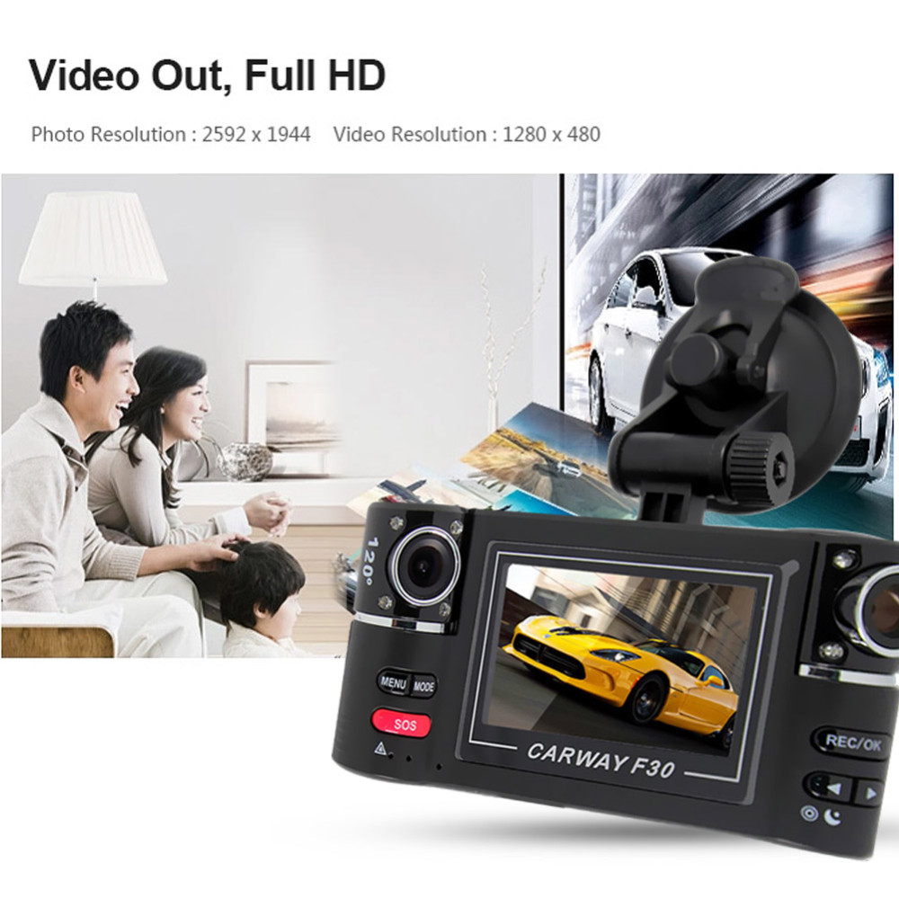 Car Camera Dual Lens F30 2.7" Car Camera Night Vision HD Car DVR Vehicle Driving Camcorder Video Recorder With Original Package Car Camera Dual Lens F30 2.7" Car Camera Night Vision HD Car DVR Vehicle Driving Camcorder Video Recorder With Original Package