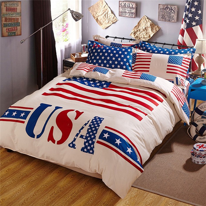 New American Flag Bedding Bed Cover And Comforters Cotton Good