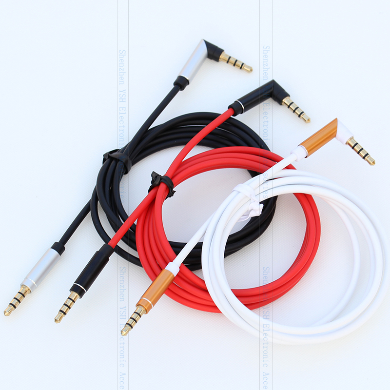 Car AUX 4 pole audio cable MP3/MP4 or mobile phone to car CD AUX 90