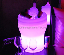 Color changeable Illuseo Lumineux LED Ice Bucket Rechargeable LED luminous champagne cooler Waterproof remote controller+Adapter