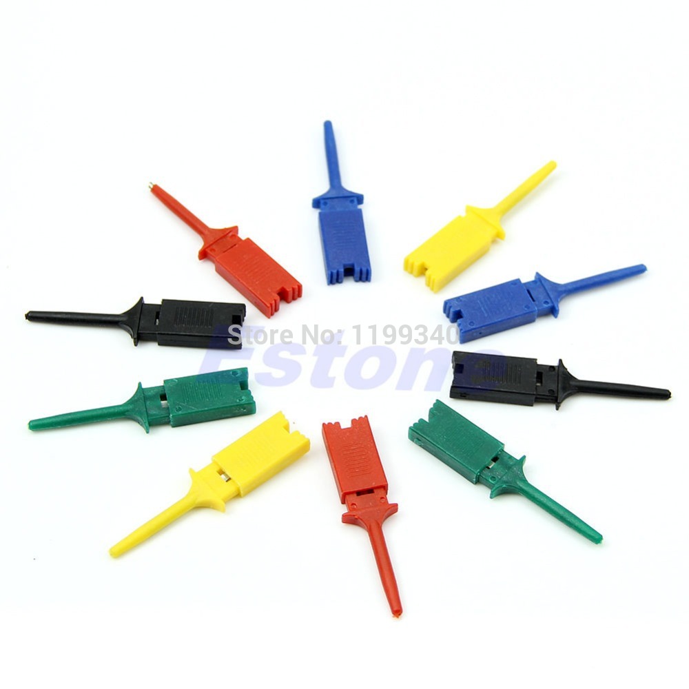 A25 2015 hot-selling New SELL 5 Pcs Test Clip Mini Grabber SMD IC Hook Probe Jumper 5 Colors free shipping
