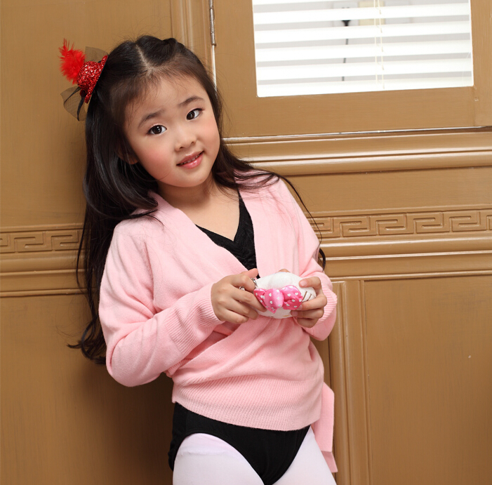 Children ballet dance sweater girls thermal cappa kids gymnastic coat exercise clothing thicken tops autumn winter