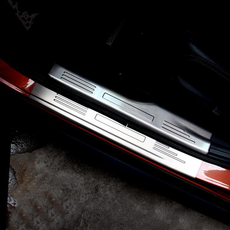 8pcs kit High Quality 2013 2014 MITSUBISHI outlander stainless steel door sill pedal sucff plate pedal