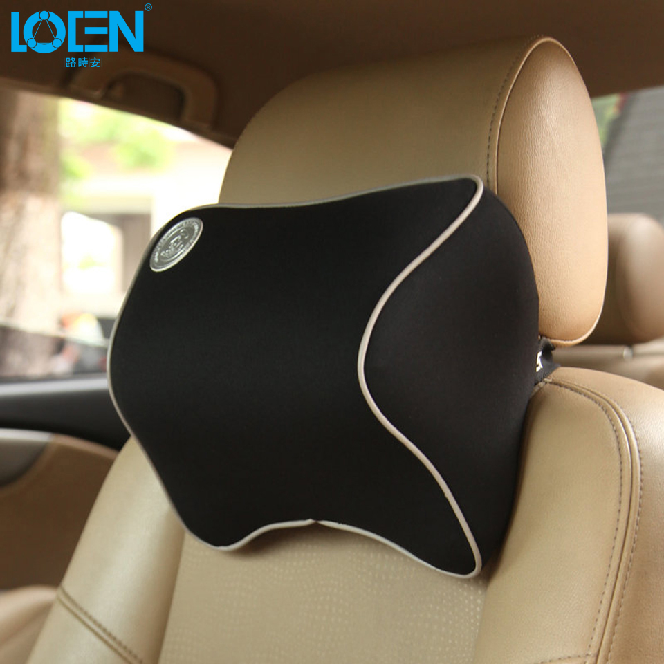 1 PCS Car Pillow Summer Space Memory Fabric Neck Headrest Car Covers Vehienlar font b Plaid