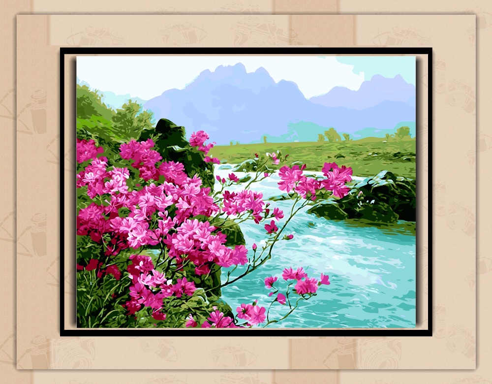 3d paint by numbers mountain scene free download