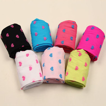 Multi Colors Leggings Kids Girl Love Heart Leggings Pant Stretchy Skinny Pantyhose