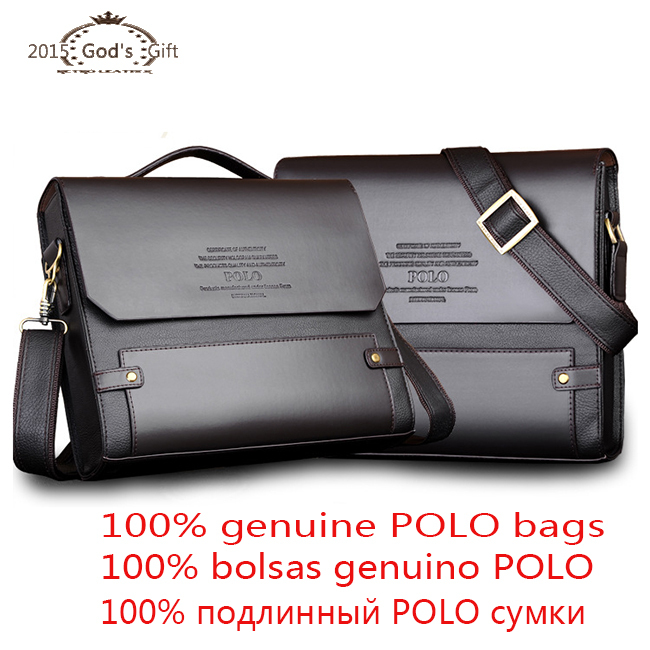 New 2015 Hot Sold Men Messenger bags Men Handbags Top PU Leather polo Bag Fashion Men