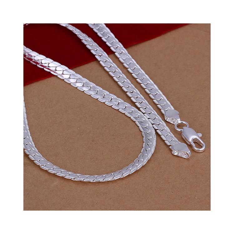 Necklace New 925 Sterling Silver Men S Jewelry Necklace 925 Silver Necklace Free Shipping Wholesale Lkn280