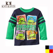 Multicolors Colors 3 8 Year Boys Ninja Turtles T shirt Children Spring And Summer Cotton Long