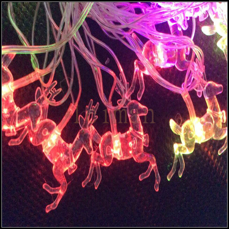AC110V 220V Fairy lights for christmas led string light outdoor decoration light christmas deer ...