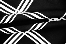 Customized 144cm width black white Plaid Tartan lattice cotton Chiffon satin silk Cloth Fabric Shirt coat scarf blouse Headdress