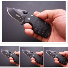 5 unids/lote Boker QQ pequeño cerdo negro plegable del cuchillo de bolsillo cuchillos 420c 54hrc 54 56hrc G10 cuchillo táctico plegable cuchillos