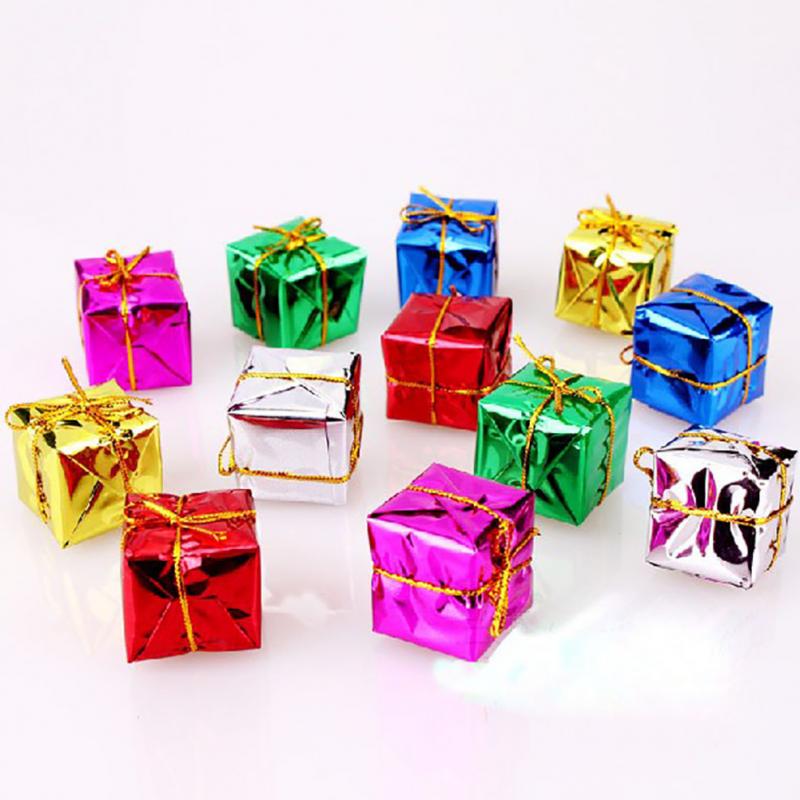 12 pcs lot christmas ornament colorful mini gift box 12 pcs lot christmas ornament colorful mini gift box