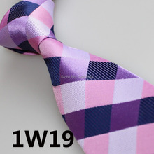 2015 Latest Stylet Luxury Tie Dark Purple Lilac Purple Pink font b Plaid b font Design