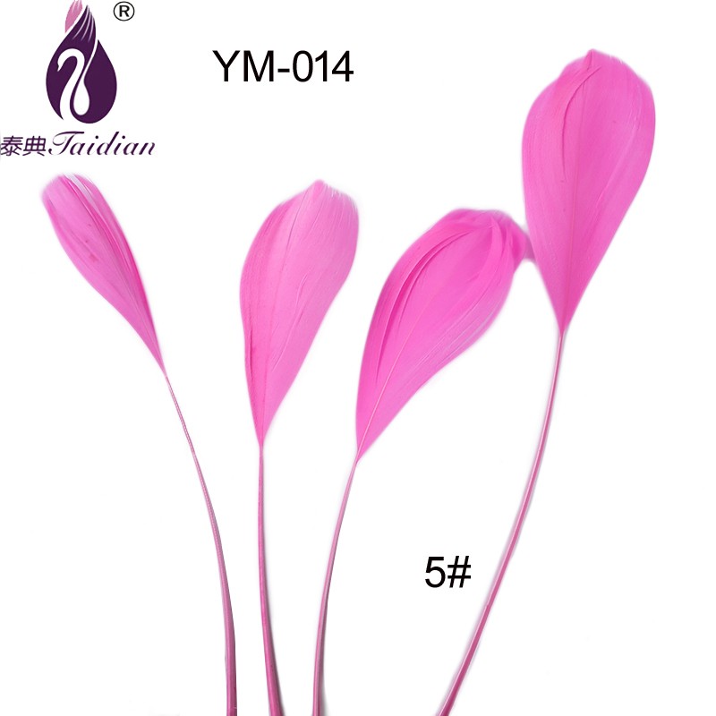 PINK natural dyed goose chicen feather pluma ym-014-5#PLUMS plumage