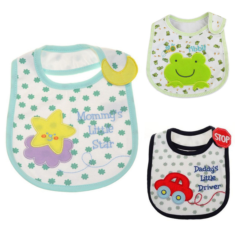3pcs lot Baby Bibs carters towel Waterproof cotton Children infant saliva towels carter s girls boys